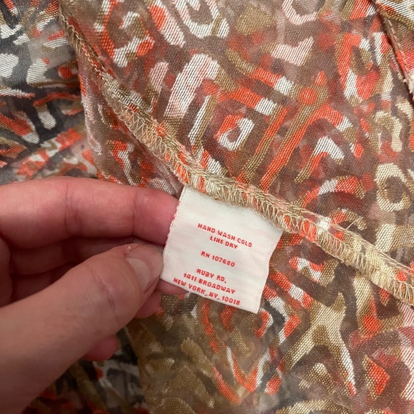 Ruby RD mesh jacket blouse multicolor orange - Picture 6 of 7